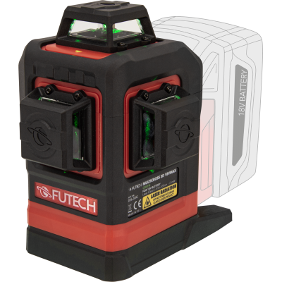 Laser Futech Multicross 3D 18V MAX, zelena Električno orodje